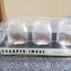 NWT Sharper Image mason jar clear shot glasses
